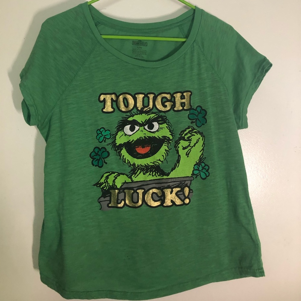Oscar the Grouch TOUGH LUCK Sesame Street t shirt